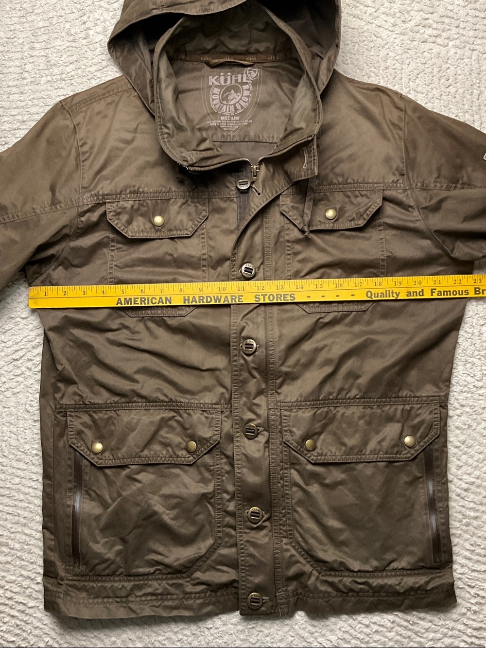 Kuhl Men's Kollusion Hooded Jacket in Coffee Color Size Medium - Picture 7 of 15